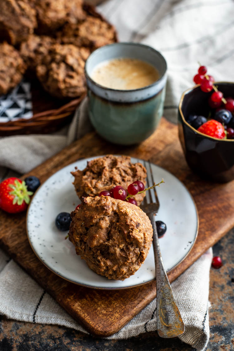 Koffie-havermout ontbijtmuffins