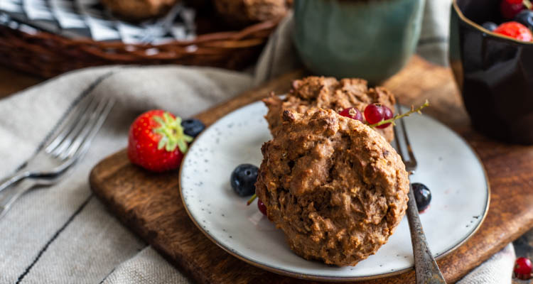 Koffie-havermout ontbijtmuffins