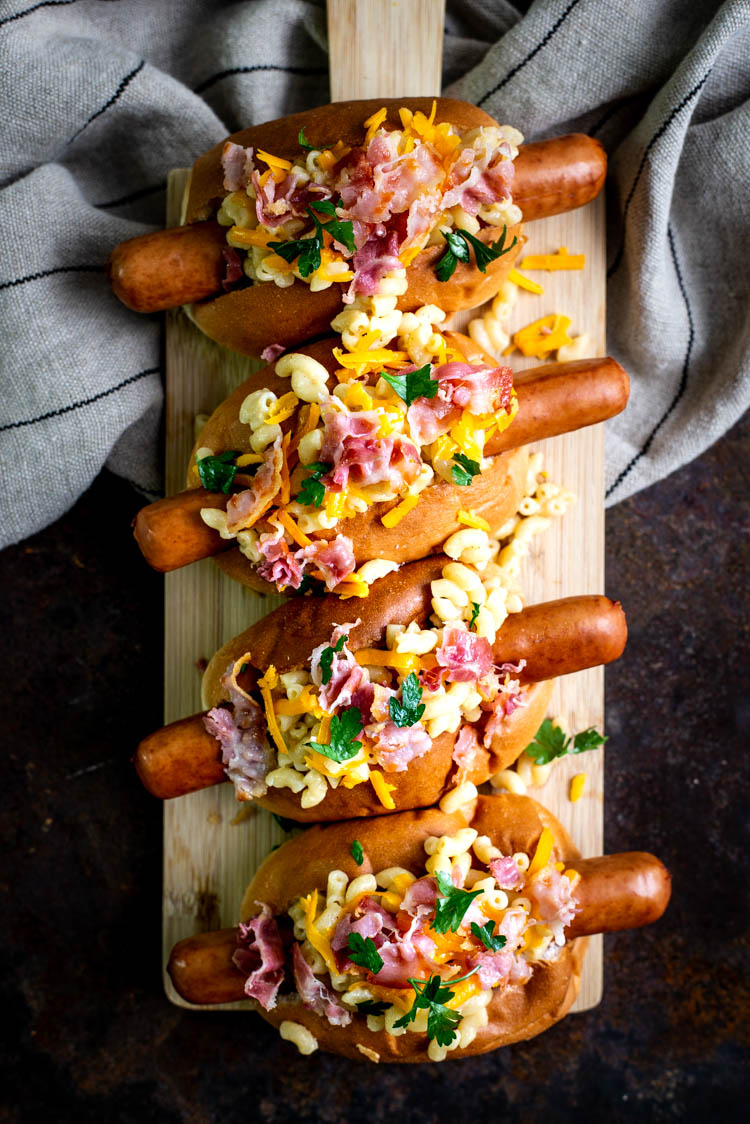 Mac & Cheese hotdogs