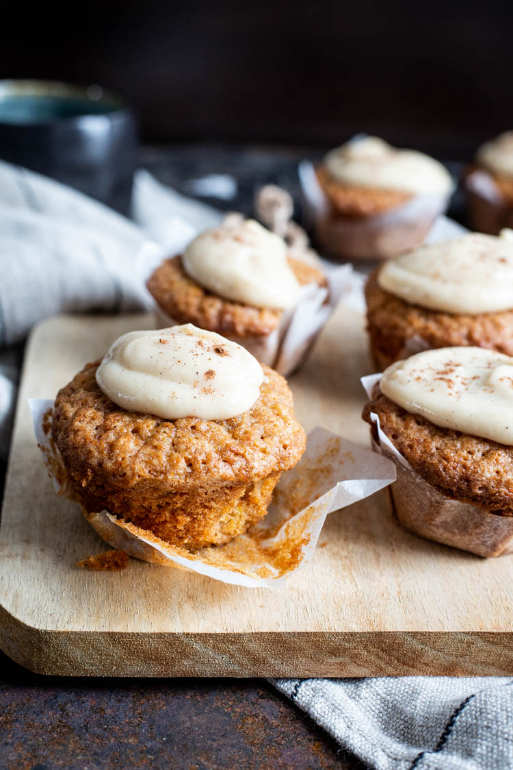 Pompoenmuffins met pumpkin spice mascarpone