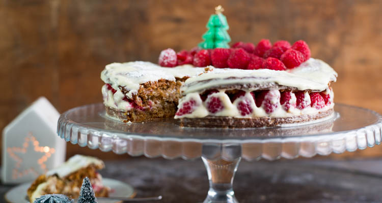 Carrotcake met frambozen