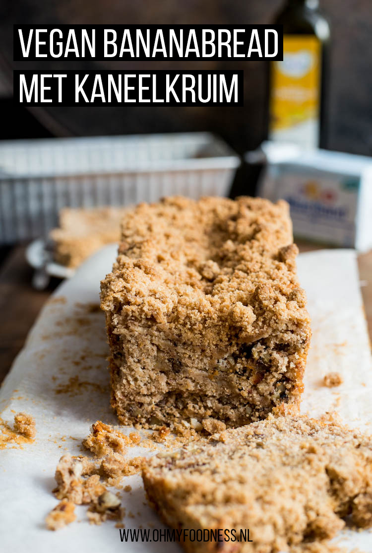 Vegan bananabread met kaneelkruim