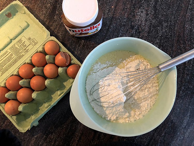 banaanpannenkoeken met nutella stap1