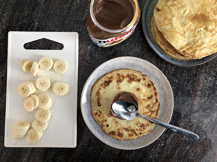 banaanpannenkoeken met nutella stap4