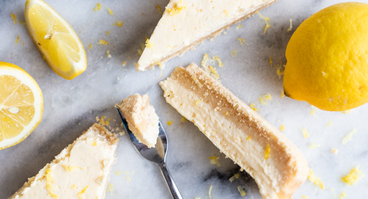 Skinny citroencheesecake