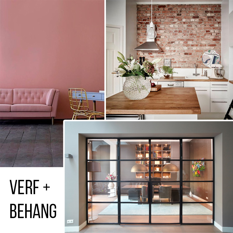 Moodboard kantoor: verf + behang