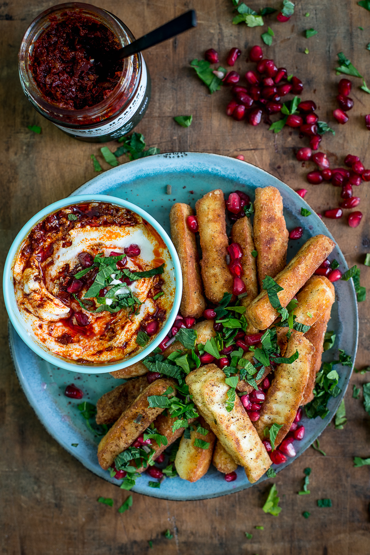 Kaasfrietjes van halloumi