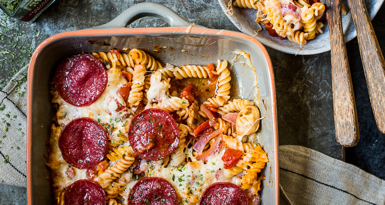 Pizza pastaschotel