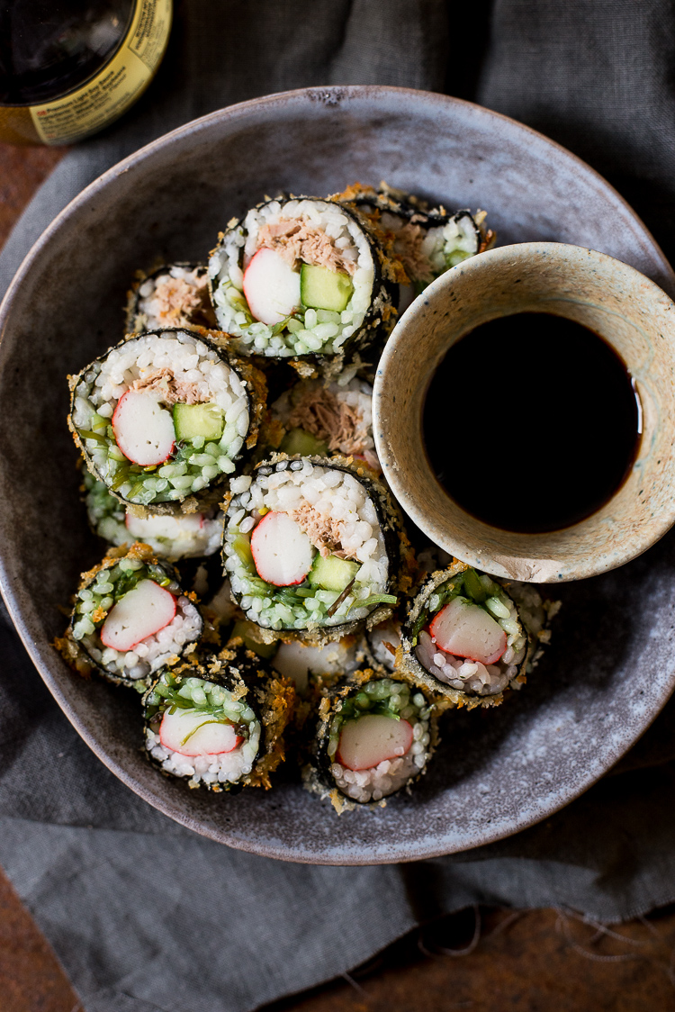 Krokante sushi uit de Airfryer