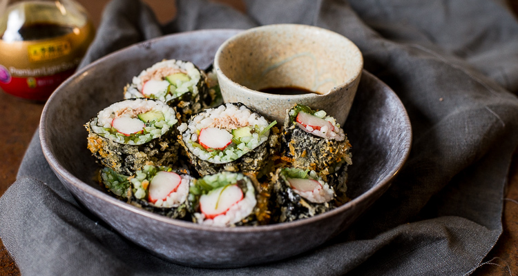 Krokante sushi uit de Airfryer
