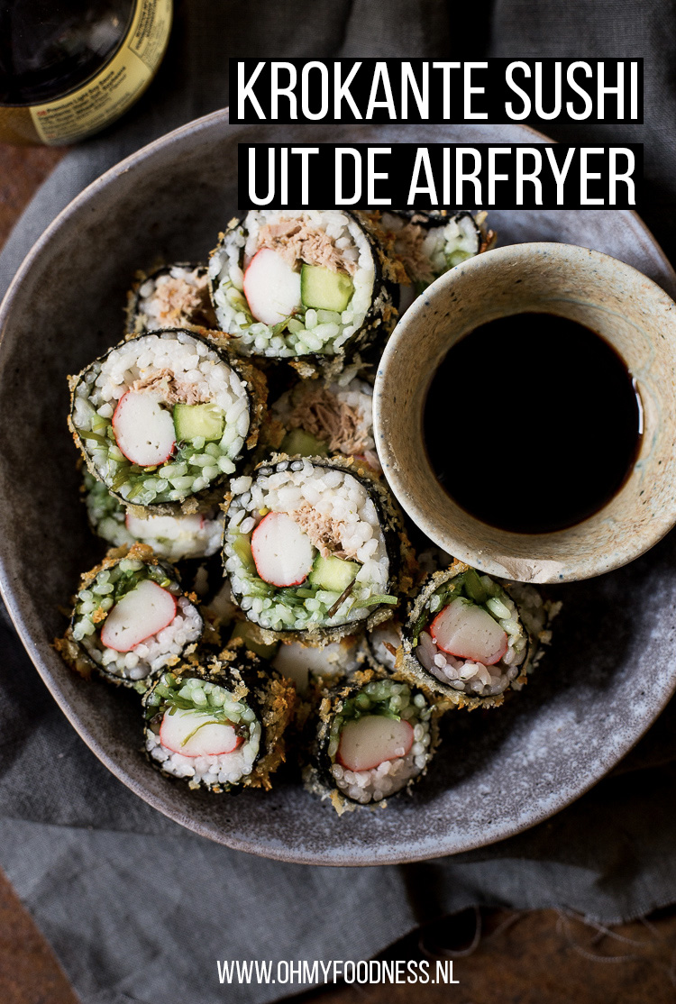 Krokante sushi uit de Airfryer