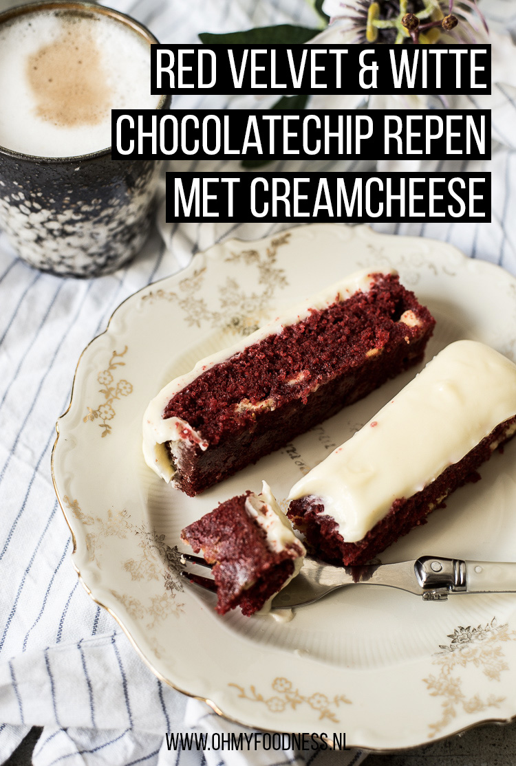 Red Velvet & Witte chocolatechip repen met creamcheese