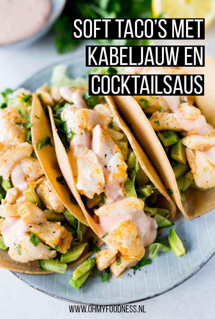 Soft taco's met kabeljauw en cocktailsaus