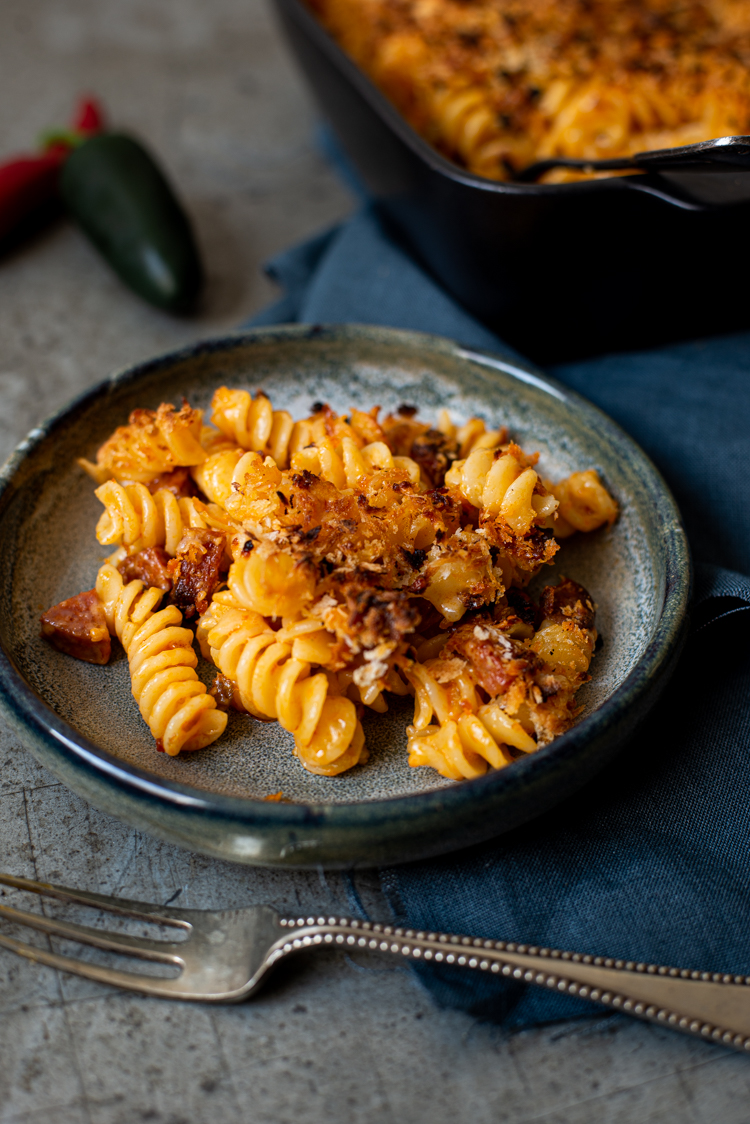 Jalapeno Mac & Cheese met chorizo