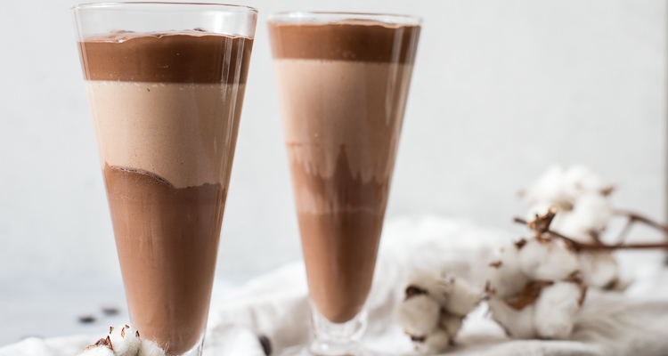 Chocolade laagjes panna cotta