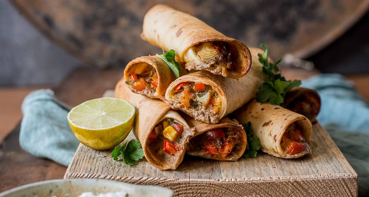 Tacorolletjes uit de oven