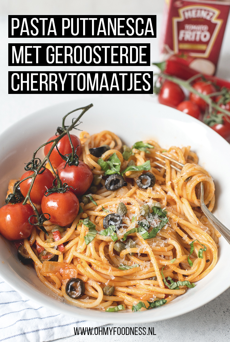 pasta puttanesca met geroosterde cherrytomaatjes pinterest