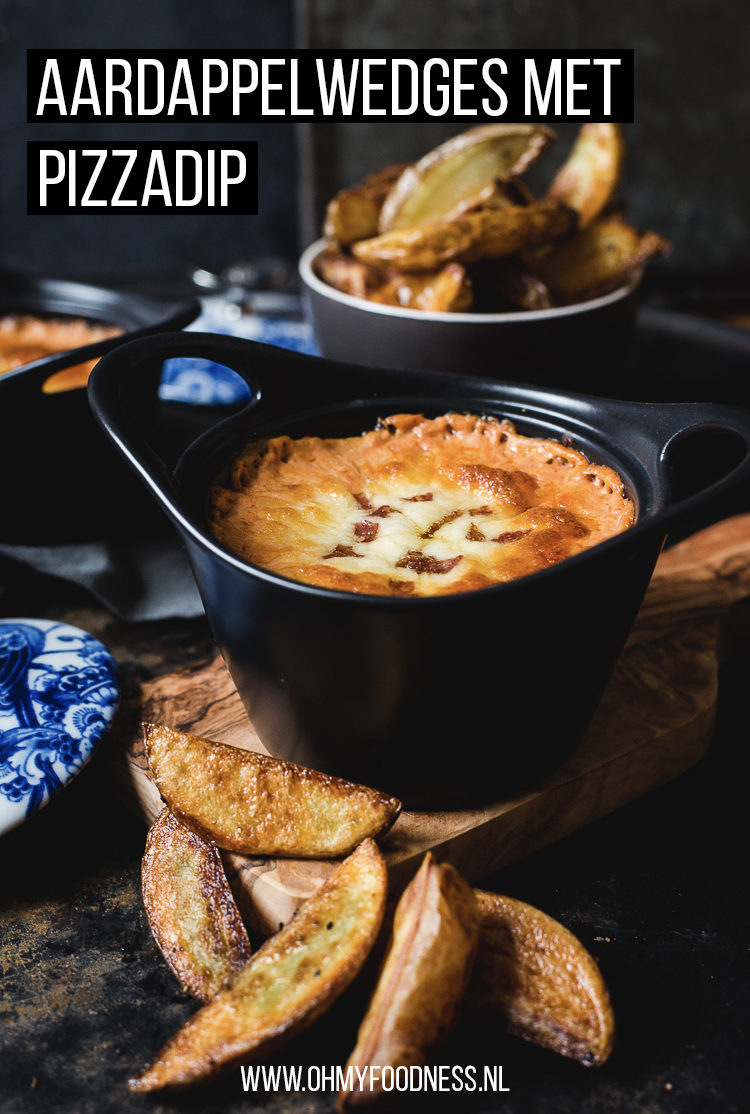 Aardappelwedges met pizzadip