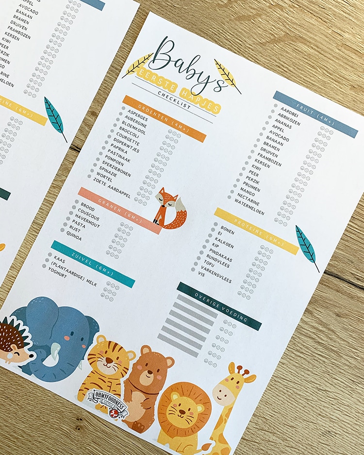 babyhapjes printable