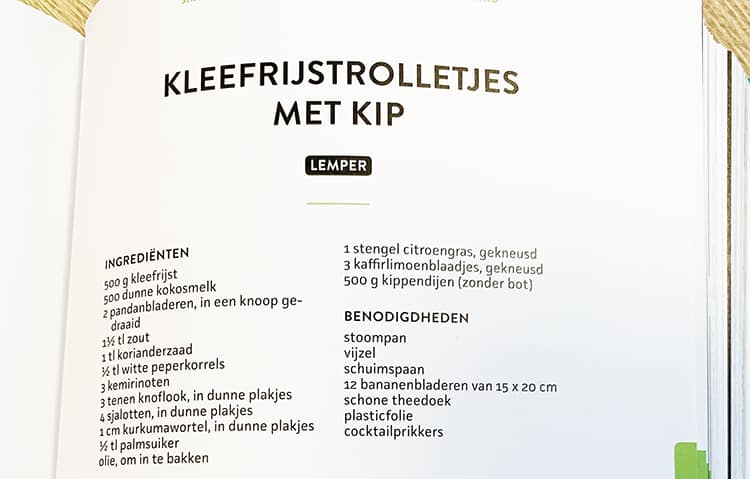 Lemper Ingrediëntenlijst