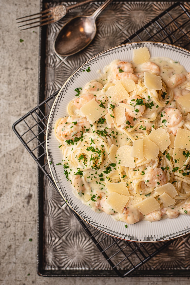 3-kazen spaghetti met knoflookgarnalen