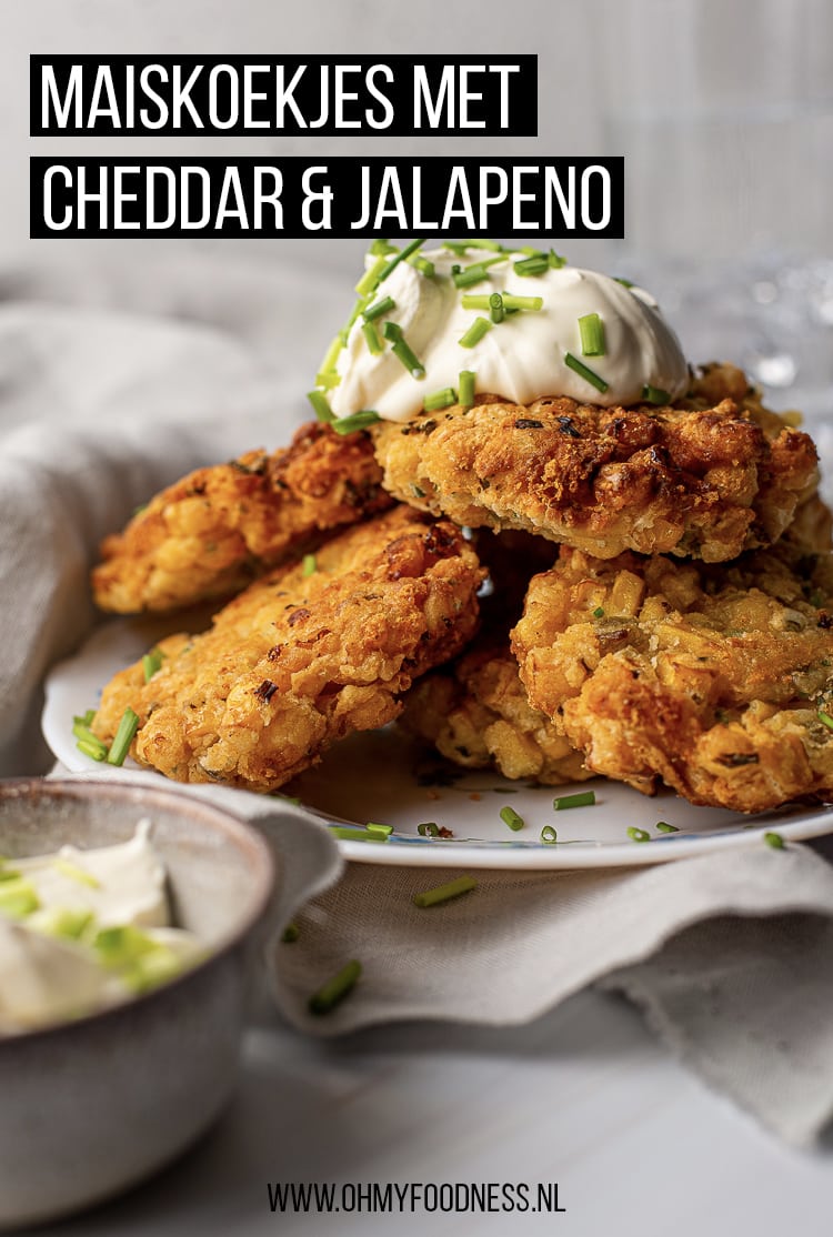 Maiskoekjes met cheddar en jalapeno