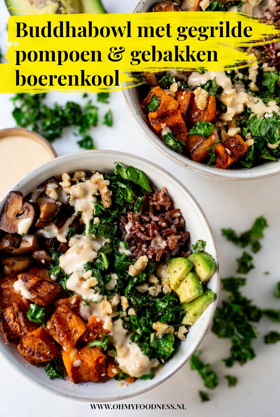 Buddhabowl met gegrilde pompoen