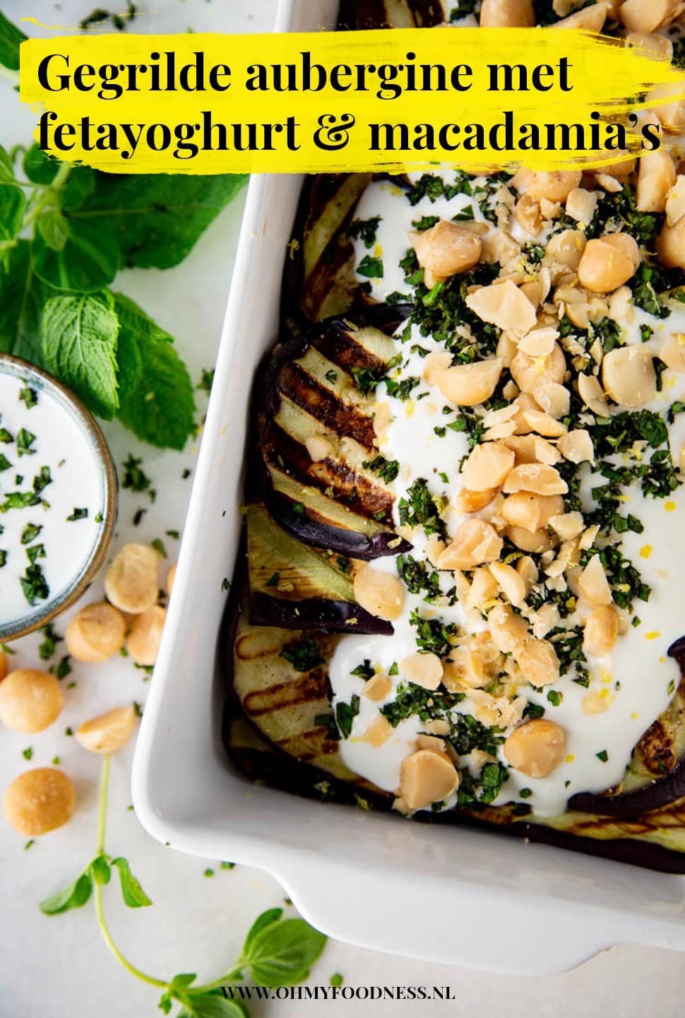 Gegrilde aubergine met fetayoghurt