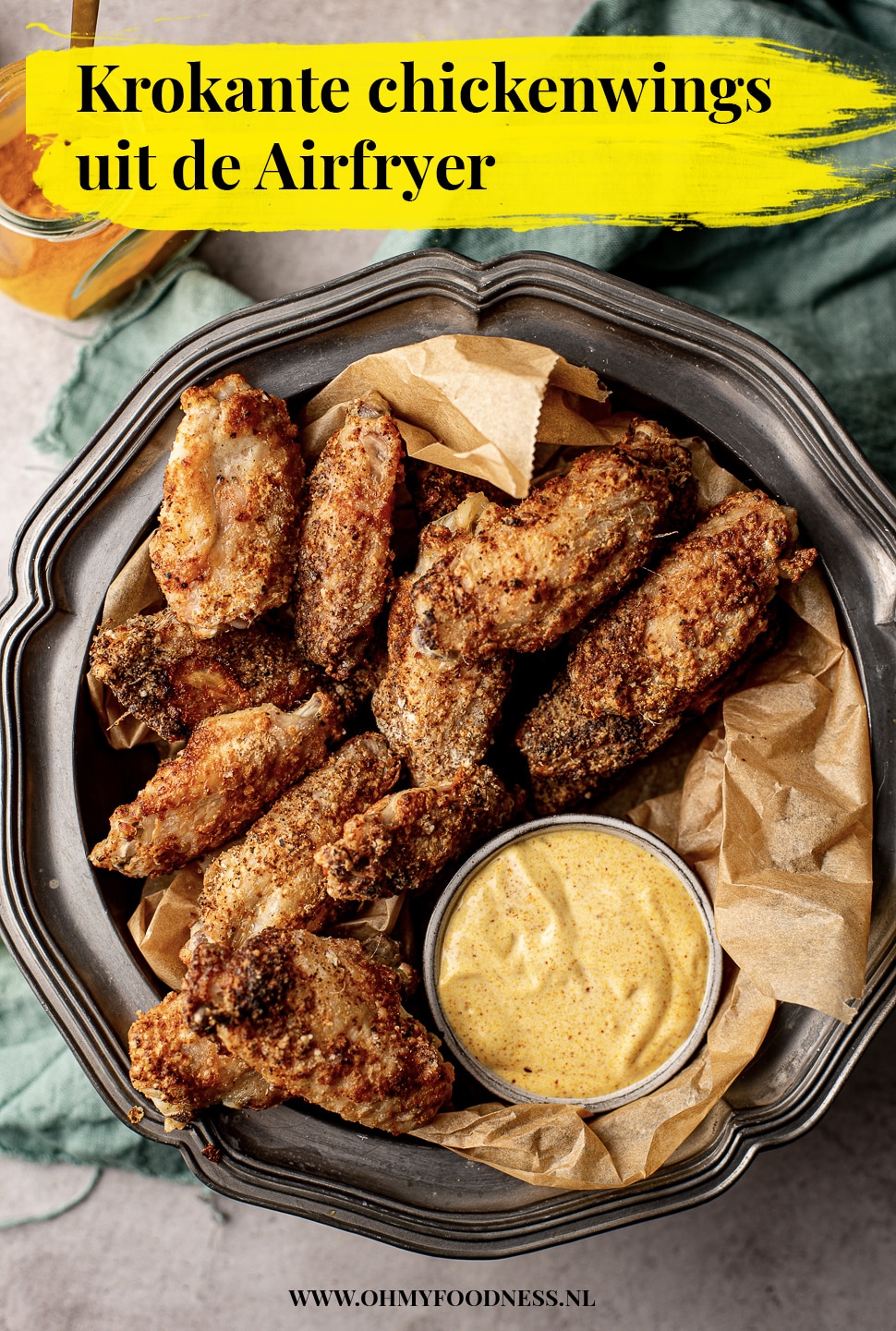 krokante chickenwings uit de Airfryer