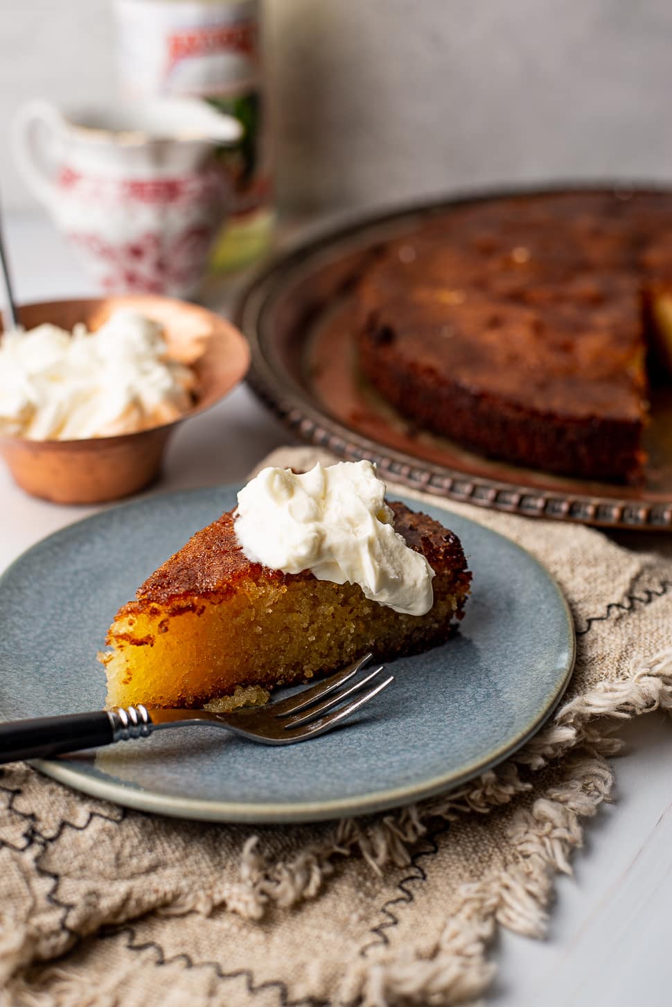 Oranjebloesemcake met sinaasappel