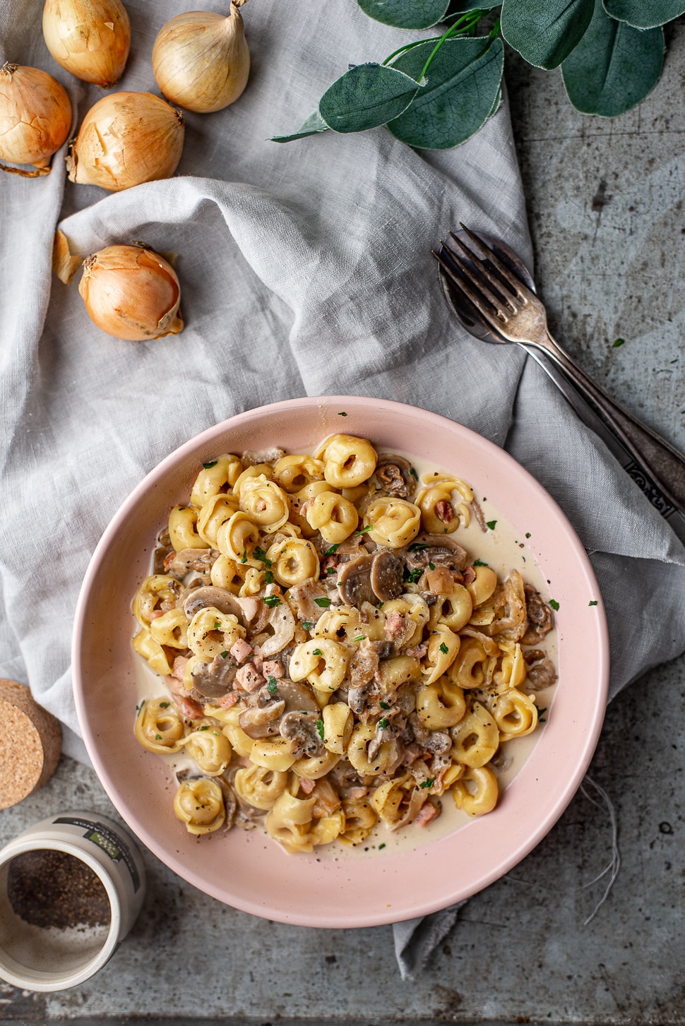 Paddenstoelen tortellini